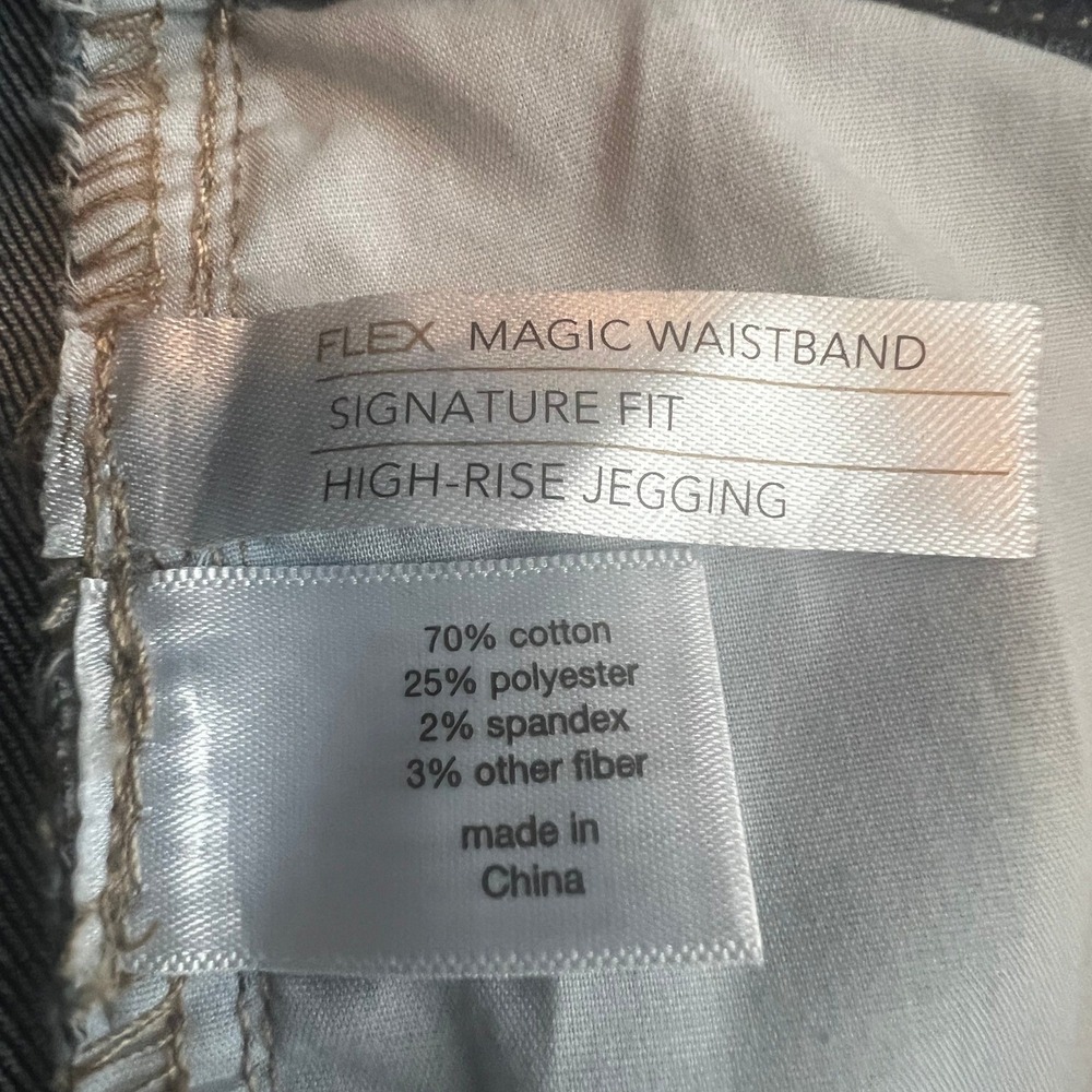 Lane Bryant Denim Embellished Three-Button Womens Dark‎ Wash Jeggings Size 18 - Picture 5 of 7
